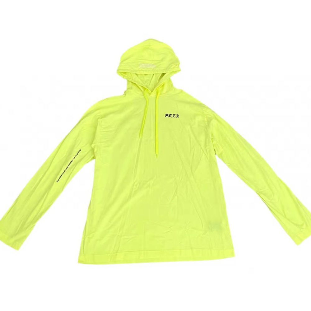 VETEMENTS ‘P.E.T.S’ Print Oversized Neon Yellow Hoodie